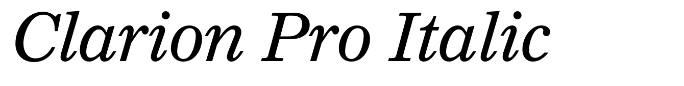 Clarion Pro Italic